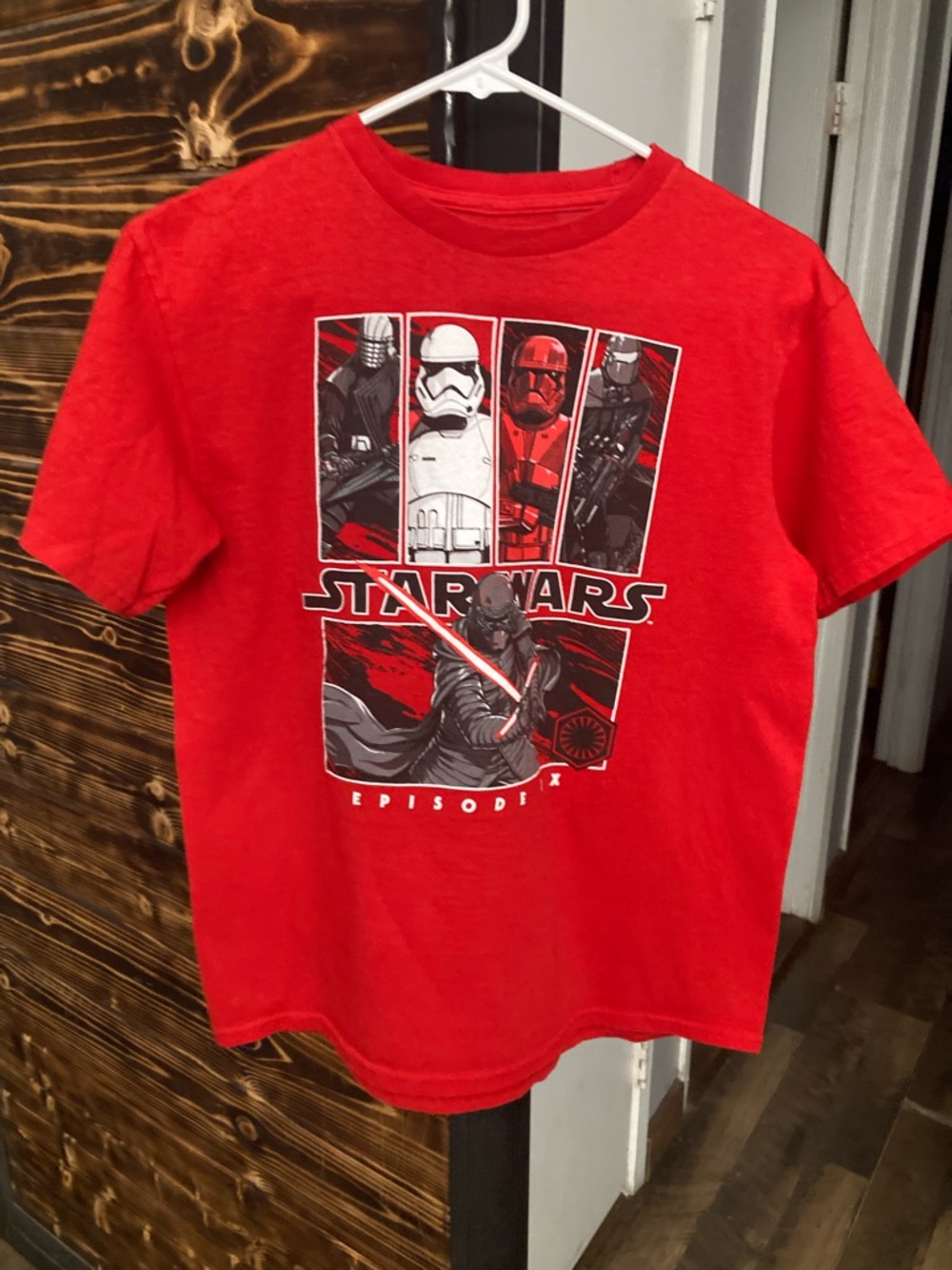 Star Wars Red Kids Short Sleeve Tee with Episode IX Graphic